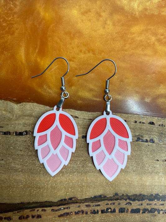 3D Printed Hop Blossom Earrings